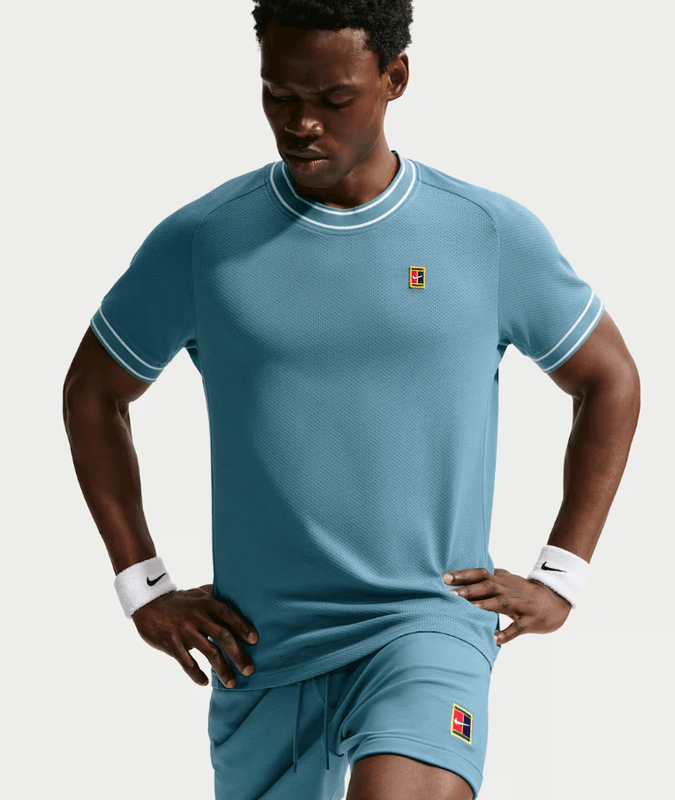 NikeCourt Heritage Men's Short-Sleeve Tennis Top (Smokey Blue)