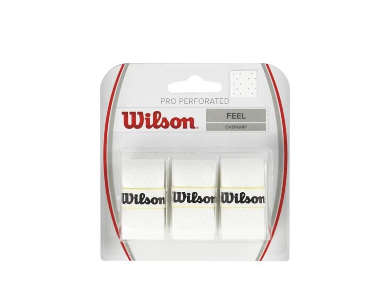 Wilson Pro Feel Perforated Overgrip 3 Pack (Hvit)