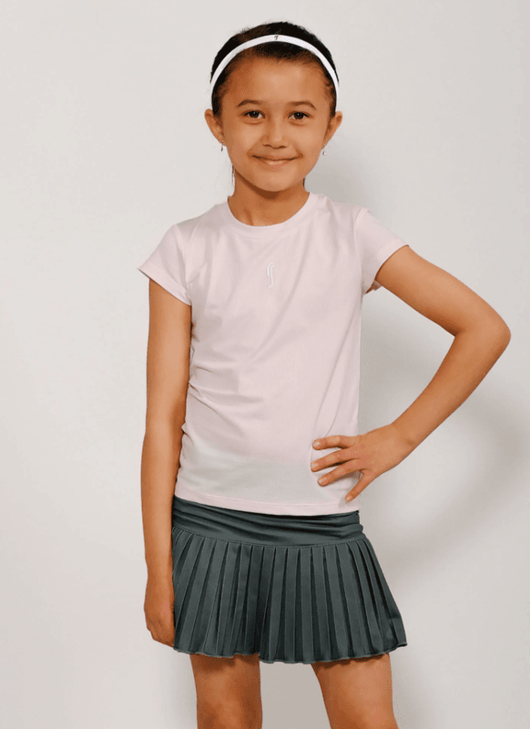 RS Girl's Performance Top - Mesh (Light Pink / White)