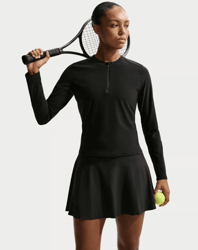 NikeCourt Advantage Women's Dri-FIT Mid Layer Tennis Top (Svart)