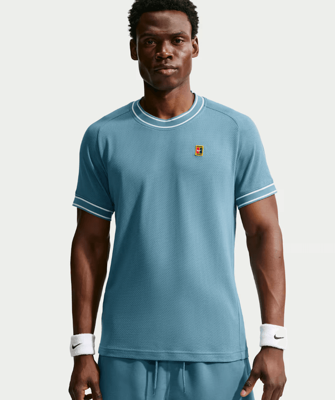 NikeCourt Heritage Men's Short-Sleeve Tennis Top (Smokey Blue)