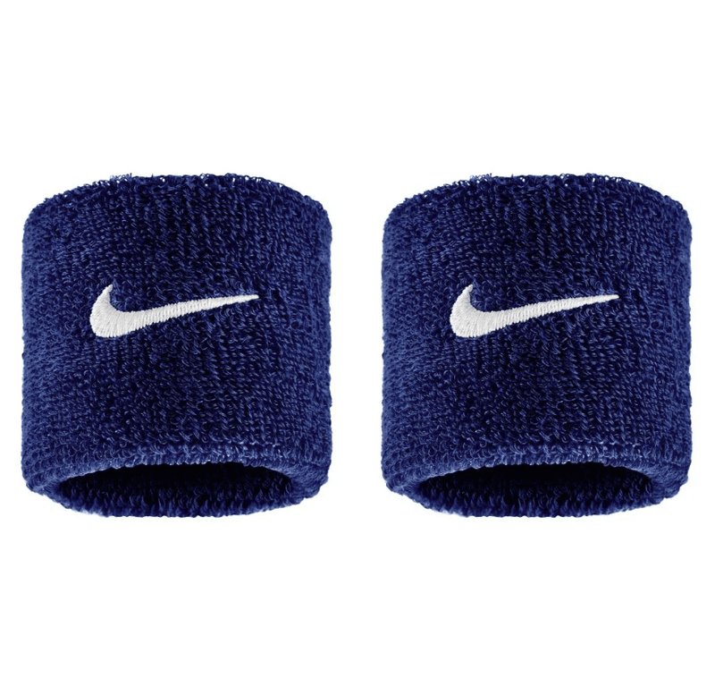 Nike Swoosh Wristband 2 Pack (College Navy / White)
