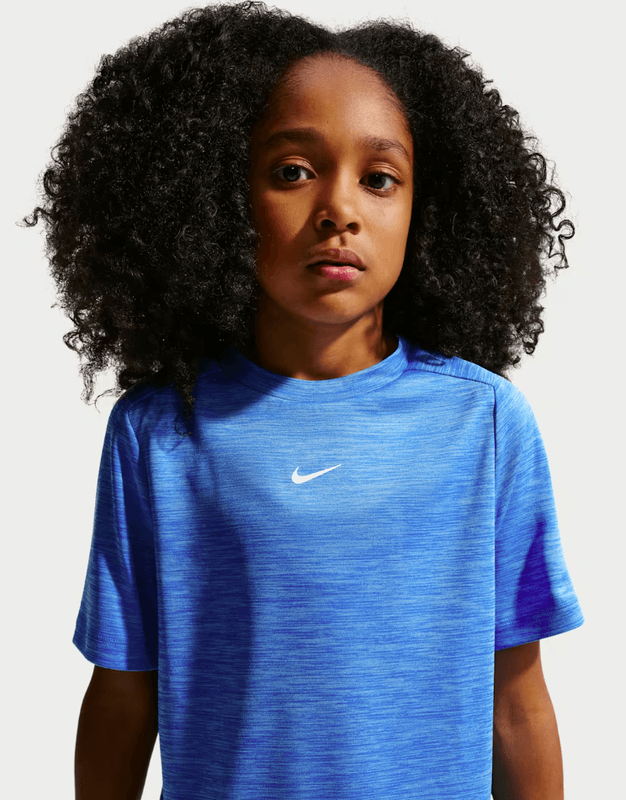 Nike Multi Kids' Dri-FIT Short Sleeve Top (Light Photo Blue / Football Blue / White)
